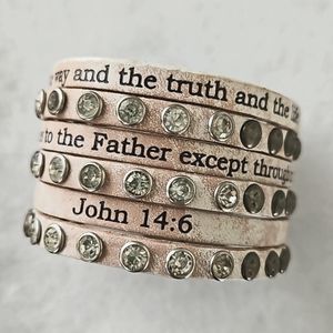 John 3:16 Leather bracelet